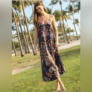 Natural life women’s medium Gracie 60s slip dress abstract artsy romantic moody